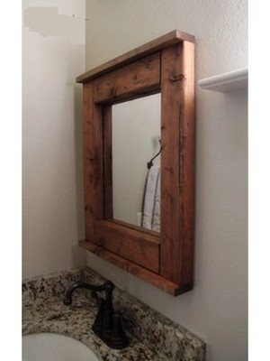 St. Morritz Doğal Ahşap Çok Amaçlı Ayna Çerçevesi 50X45 (Aynasız)
