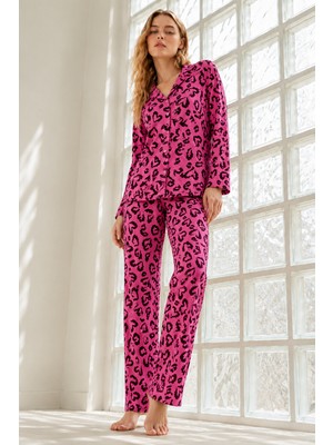 Fit Women Kadın Regular Bürümcük Lila Pijama Takımı