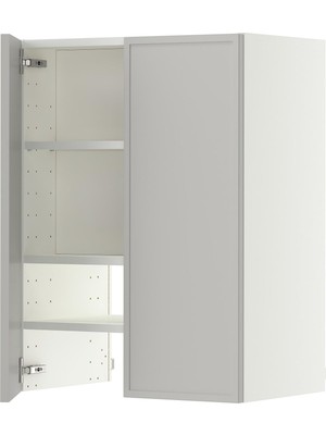 Hobiurun Aspiratör Dolabı, Aspudden Açık Gri, 60X80 Cm, 2 Kapaklı