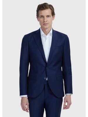 Ramsey Saks Düz Fashion Slim Fit Yün Karışımlı Takım Elbise