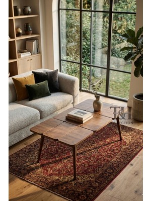 T&H Petek Orta Sehpa Ceviz, %100 Mdf Orta Sehpa, Ceviz Orta Sehpa