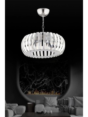 St. Morritz Venüs Gümüş 22 cm T.tesisatlı Kristal Taşlı Avize