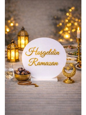 St. Morritz Hoşgeldin Ramazan ve Ramadan Mubarak Masa ve Sofra Süsü