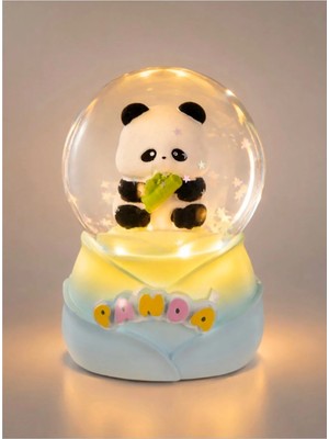 Sevimli Panda Figürlü Kar Küresi