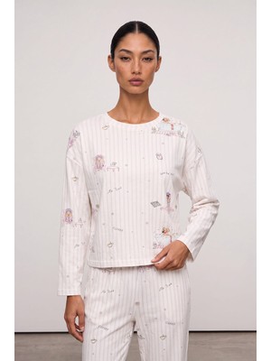 Hays Kadın Pamuklu Uzun Kollu Pijama Üstü