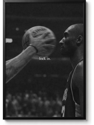 Icon Tablo Kobe Bryant Lock In - Odaklan Tasarim Tablo Lockin, 35 x 50
