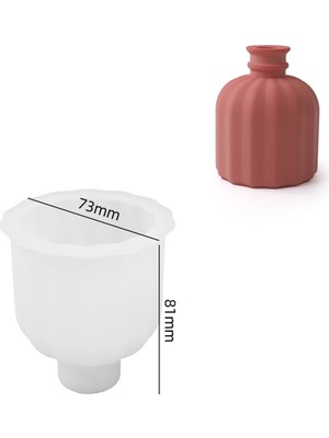 Eternal Luck Dekoratif Vazo Silikon Kalıbı | Alçı, Çimento, Beton ve Taş Tozu Döküm Kalıbı | Premium Kalite | 1 Adet