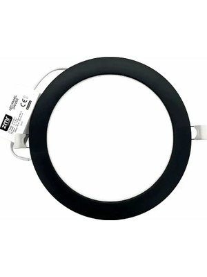 ZMR 15W Siyah Kasa Sıvaaltı Yuvarlak Panel LED Armatür 6500K Beyaz 1275 Lm