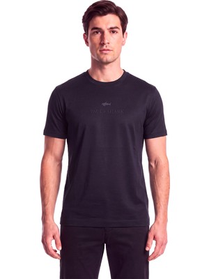 Paul & Shark Erkek Normal Kalıp Logo Işlemeli Yuvarlak Yakalı Pamuklu Kısa Kollu Lacivert T-Shirt 16311622A-050