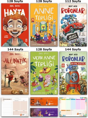 İlk Genç Timaş 4. ve 5. Sınıf Hayta Ali Nazik Anne Terliği Serisi Robonlar Serisi Set 6 Kitap