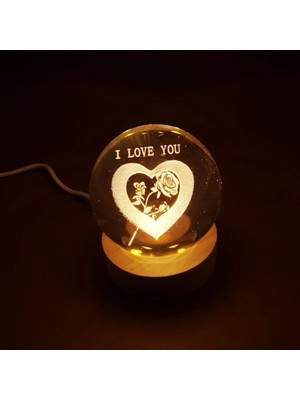 St. Morritz I Love You Işıklı Cam Küre
