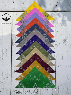 St. Morritz %100 Pamuk 12'li Karışık Desenli Bandana 2.set