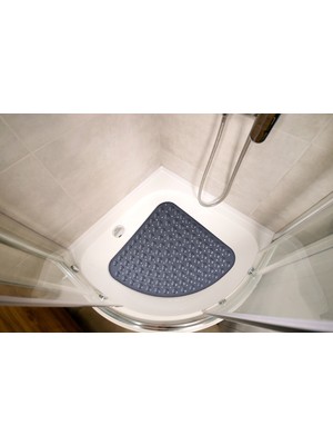 Nest Aura Nestaura Vantuzlu Banyo Duş Kaydırmaz Paspası Üçgen, Küvet Içi Banyo Zemini Kaydırmaz Masaj Halı (54X54CM)