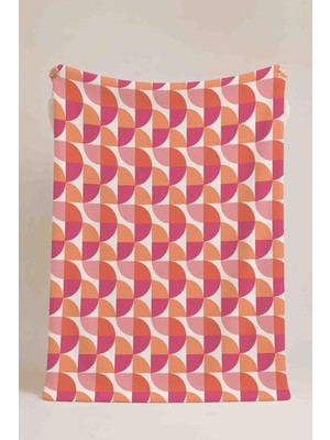 Luvis Store Solar Aura Geometrik Desenli Çok Amaçlı Polar Battaniye & Örtü