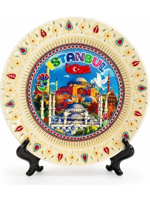 Asa Store Istanbul Temalı Porselen Dekoratif Tabak 18 cm ALK5843