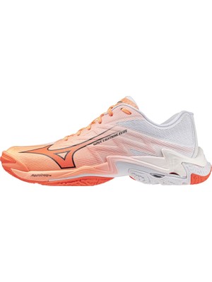 Mizuno Wave Lightning Elite Unisex Voleybol Ayakkabısı Beyaz / Turuncu