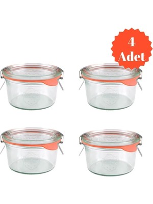 St. Morritz 165 ml Kısa Cam Kavanoz Seti(4 Adet)