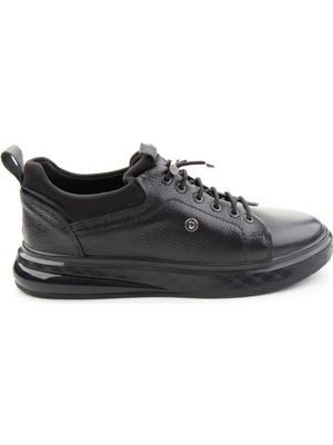 Bambi Siyah Hakiki Deri Erkek Sneaker E01401082240