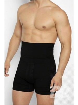 DC Premium Erkek Korse Boxer Şort Göbek Toparlayıcı Sıkılaştırıcı Bel Bacak Vücut Şekillendirme Korsesi