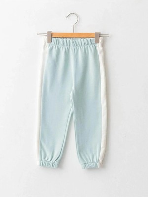 LC Waikiki Lcw Baby Yeşil Beli Lastikli Pamuklu Kız Bebek Eşofman Alt