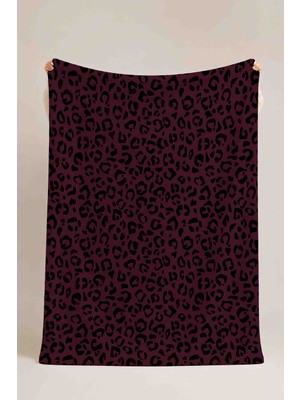 Luvis Store Dark Leopar Desenli Çok Amaçlı Polar Battaniye & Örtü