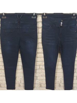 Modi Yüksek Bel Likralı Jean Pantolon 90 cm