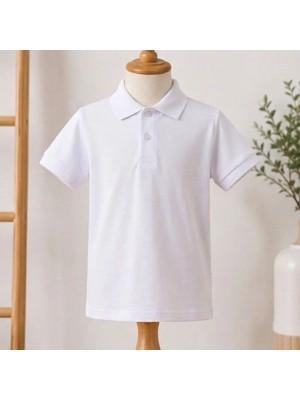 Dereff Polo Yaka T-Shirt (Beyaz) 9 Yaş
