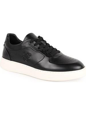 Libero Erkek Sneaker Ayakkabı Hakiki Deri Antik Logolu Delikli Bağcıklı Beyaz Taban Hafif Eva L5962