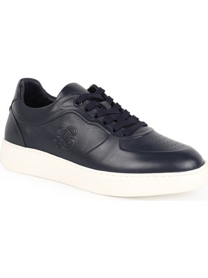Libero Erkek Sneaker Ayakkabı Hakiki Deri Antik Logolu Delikli Bağcıklı Beyaz Taban Hafif Eva L5962
