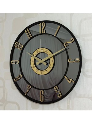 St. Morritz Aynalı Duvar Saati ( Gerçek Ayna) 50 cm Modern Tasarım