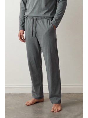 Syah Erkek Pamuklu Uzun Pijama Altı