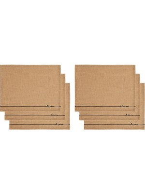 Ocean Home Textile 6'li Dream Jüt Amerikan Servis Seti 45 x 35 cm