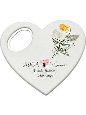 Düğün Nikah Nişan Kına Organizasyonları  Için  Kişiye Özel Kalp Magnet Açacak