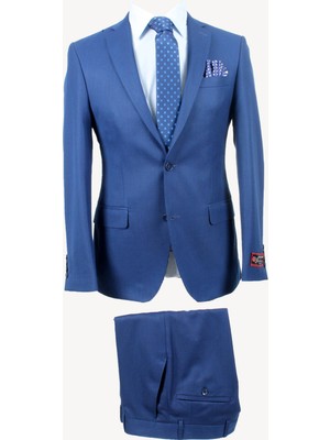 Ysf Erkek Lacivert Slim Fit Takım Elbise