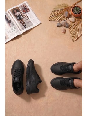 Ayakkabı Fuarı Elit ASENS4349 Erkek Klasik Sneaker Siyah