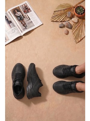 Ayakkabı Fuarı Elit ASENS4338 Erkek Klasik Sneaker Siyah