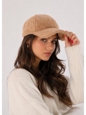 Wearflawless Kadın Peluş Şapka, Siperli Yumuşak Tüylü Kışlık Peluş Şapka, Trend Günlük Spor Şapka, Kışlık Hediye