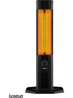 Luxeva Lxv 2000-TS Black Kule Tipi Infrared Isıtıcı Kademeli Elektrikli Soba Siyah