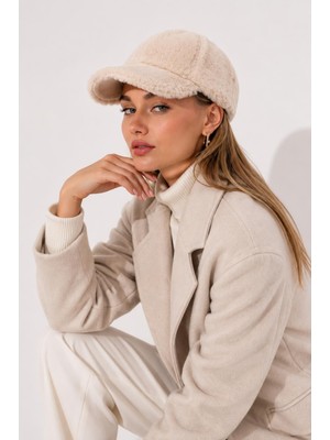 Wearflawless Kadın Peluş Şapka, Siperli Yumuşak Tüylü Kışlık Peluş Şapka, Trend Günlük Spor Şapka, Kışlık Hediye