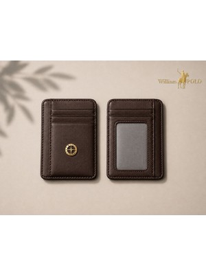 Septwolves Williampolo Minimal Hakiki Deri Unisex Kartlık