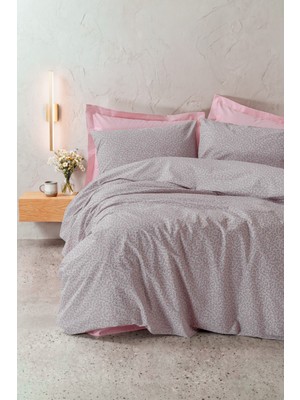 Cotton Box Petite Çift Kişilik Lastikli Çarşaflı Nevresim Takımı Otis Pembe