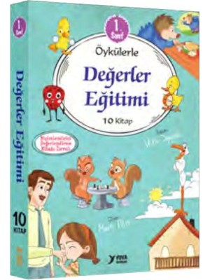 Belirtilmemiş Öykülerle Değerler Eğitimi 1. Sınıflar Için 10 Kitap Set