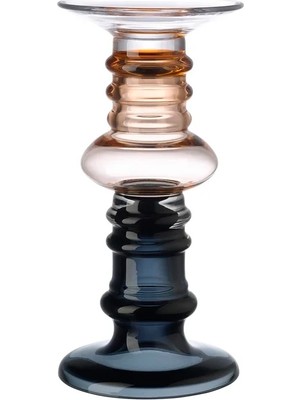 Paşabahçe Lacivert Bohem Mumluk 30 cm El Yapım