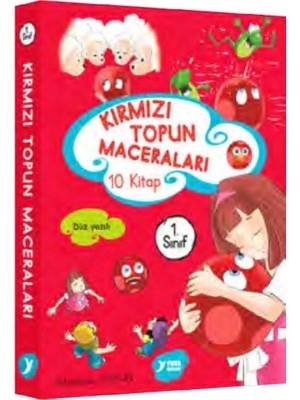 Belirtilmemiş Kırmızı Topun Maceraları 1. Sınıf Renkli Heceli Düz Yazı 10 Kitap