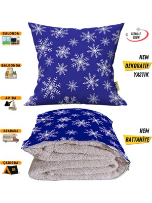 Caisya Home Kartanesi Desenli Opsiyonel Yastık Içinde Tv Battaniyesi 110 x 170 cm