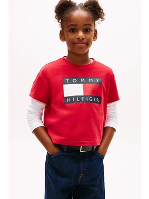 Tommy Hilfiger Kız Çocuk Tişört KG0KG09289