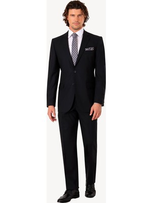 Erkek Siyah Mono Yaka Regular Fit Takım Elbise