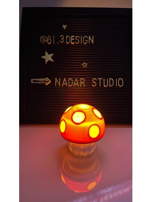 Nadar Studio Mantar LED Tealight Mumluk / LED Tealight Dahildir