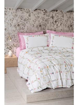 Cotton Box Çift Kişilik Nevresim Takımı Trellis Pembe