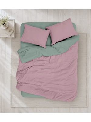 Cotton Box Plain Tek Kişilik Nevresim Takımı Gül Kurusu-Adaçayı